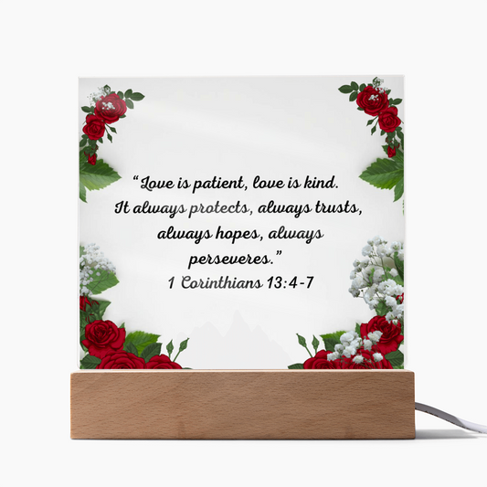 Love Is Patient Love Is Kind Acrylic Plaque
