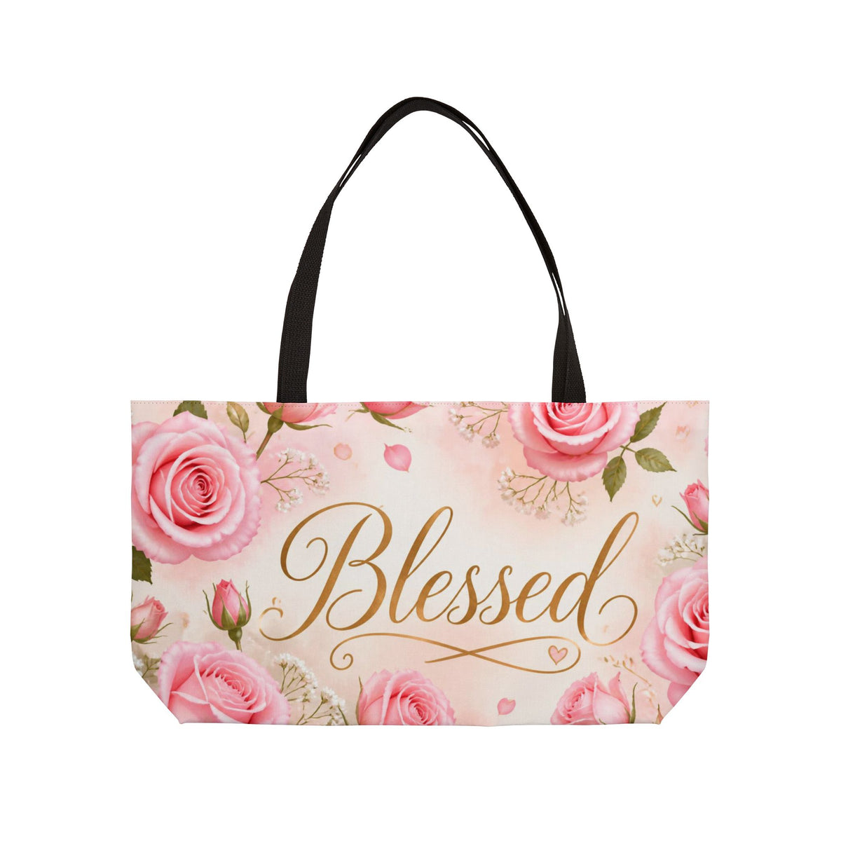 Blessed Floral Weekender Tote Bag for Christian Women, Church & Retreat Travel