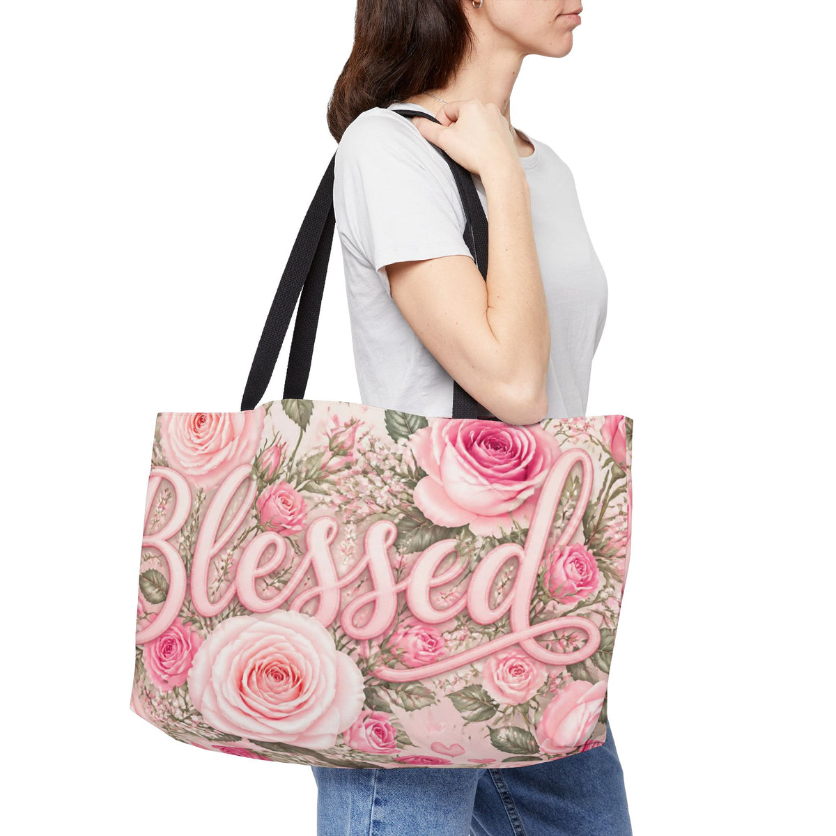 Blessed Floral Weekender Tote