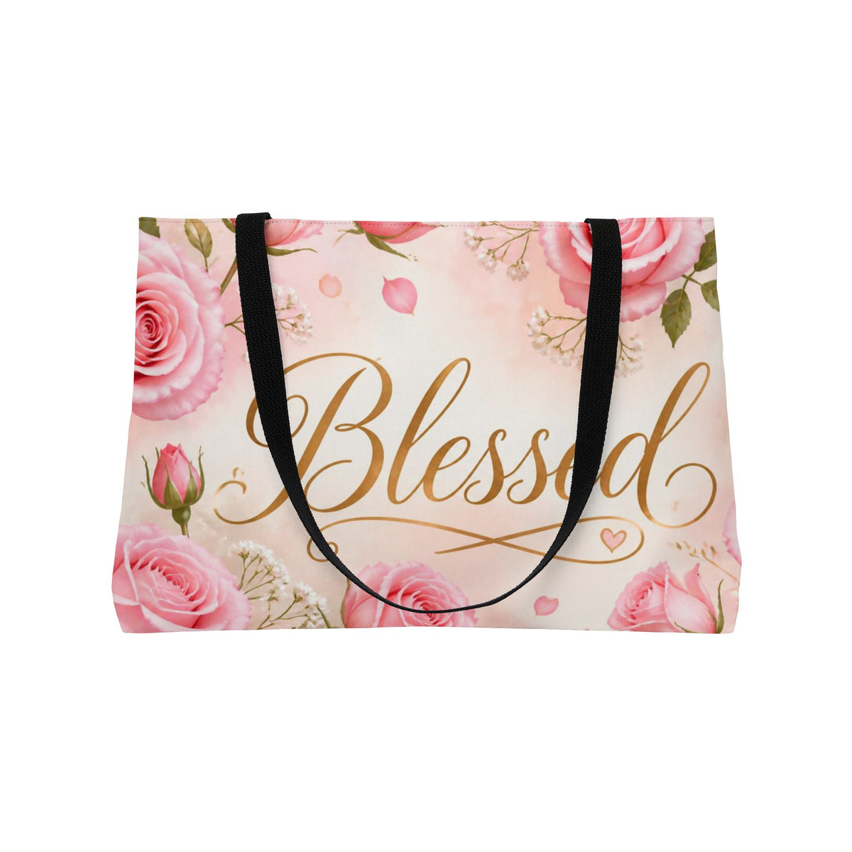 Blessed Floral Weekender Tote Bag for Christian Women, Church & Retreat Travel
