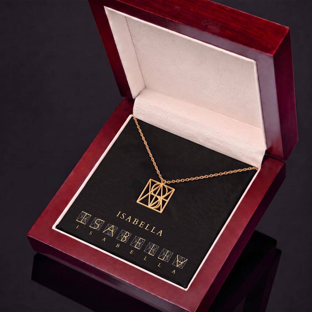 Custom Monogram Name Necklace