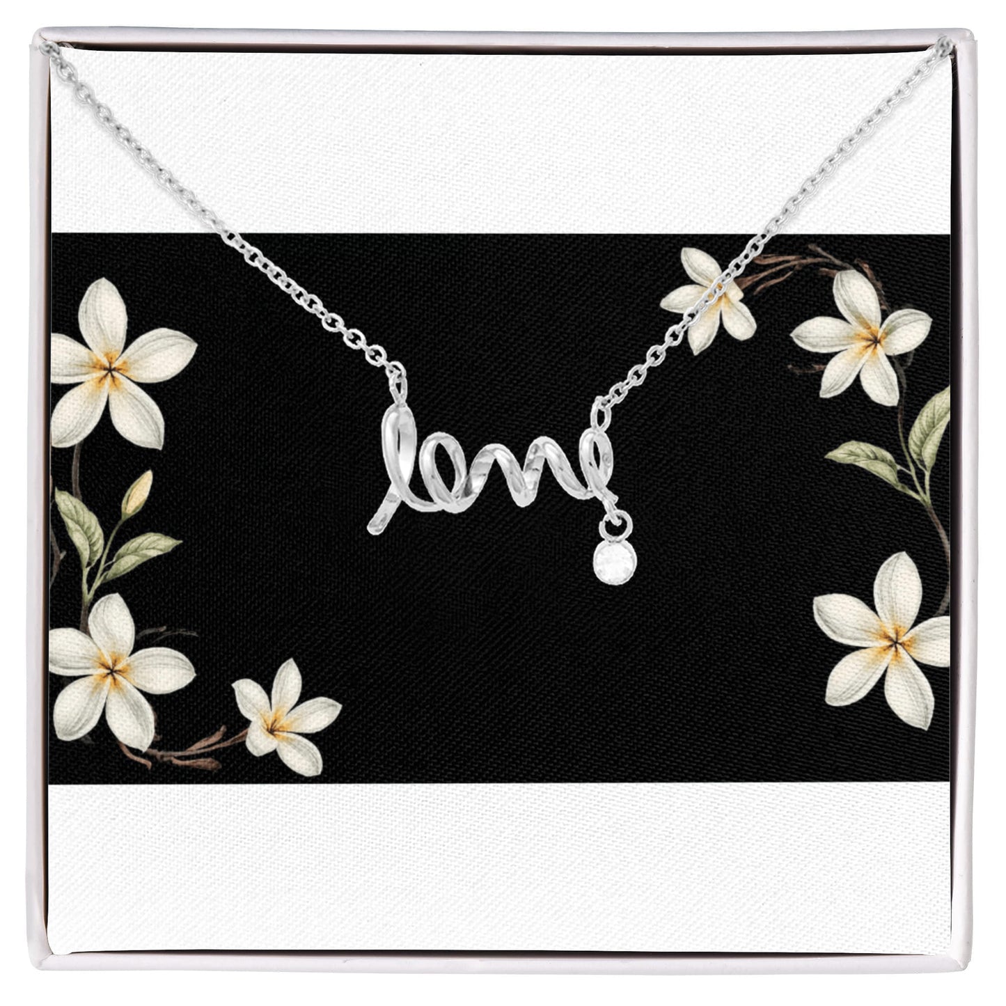 Scripted Love Necklace – Personalized Custom Name Jewelry in Elegant Cursive Font, Polished Stainless Steel or 18k Gold Finish