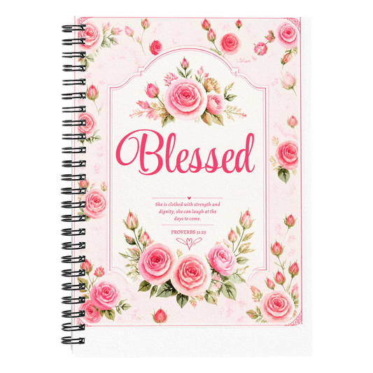 "Blessed" Spiral Prayer Journal | Lined Scripture & Devotional Notebook